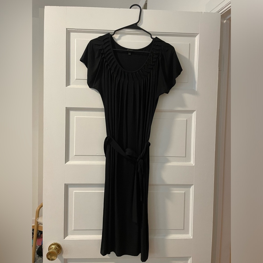 Talbots Black Tie Waist Dress